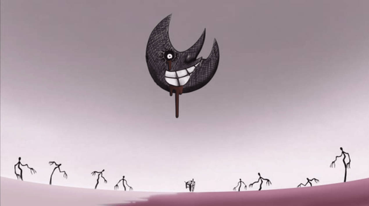Soul Eater Moon In A Dried Forest Background