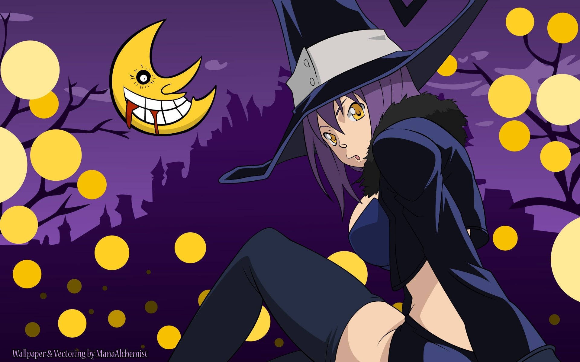 Soul Eater Moon With Blair Background