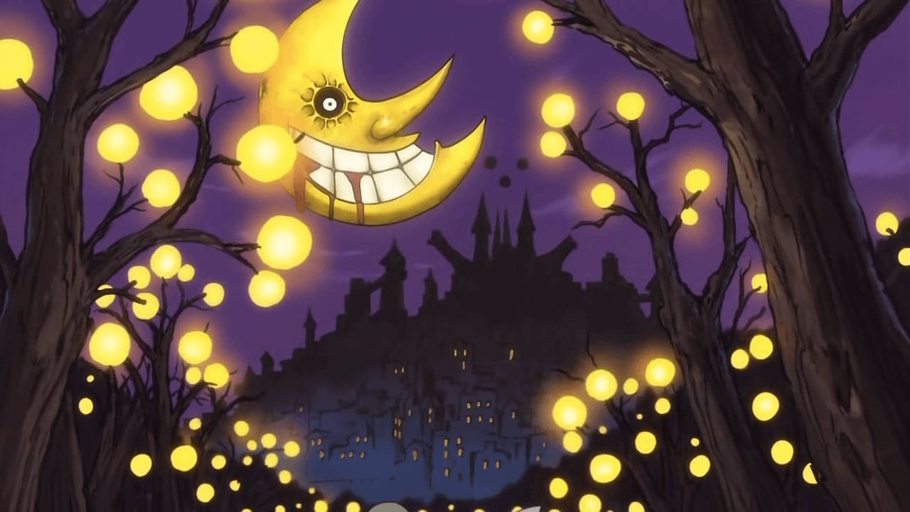 Soul Eater Moon With Jack-o Lanterns Background
