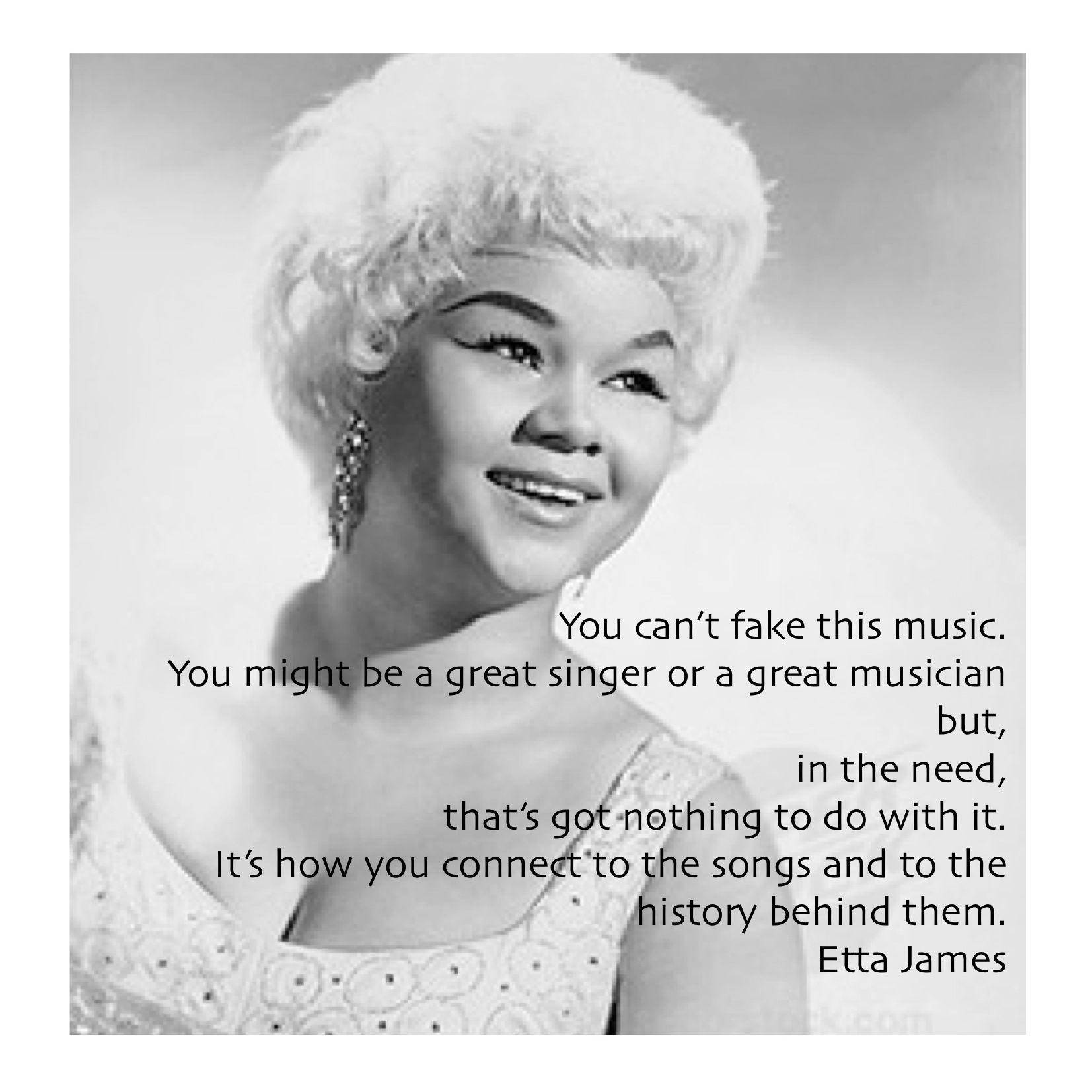 Soulful Etta James With Inspirational Quotes Background