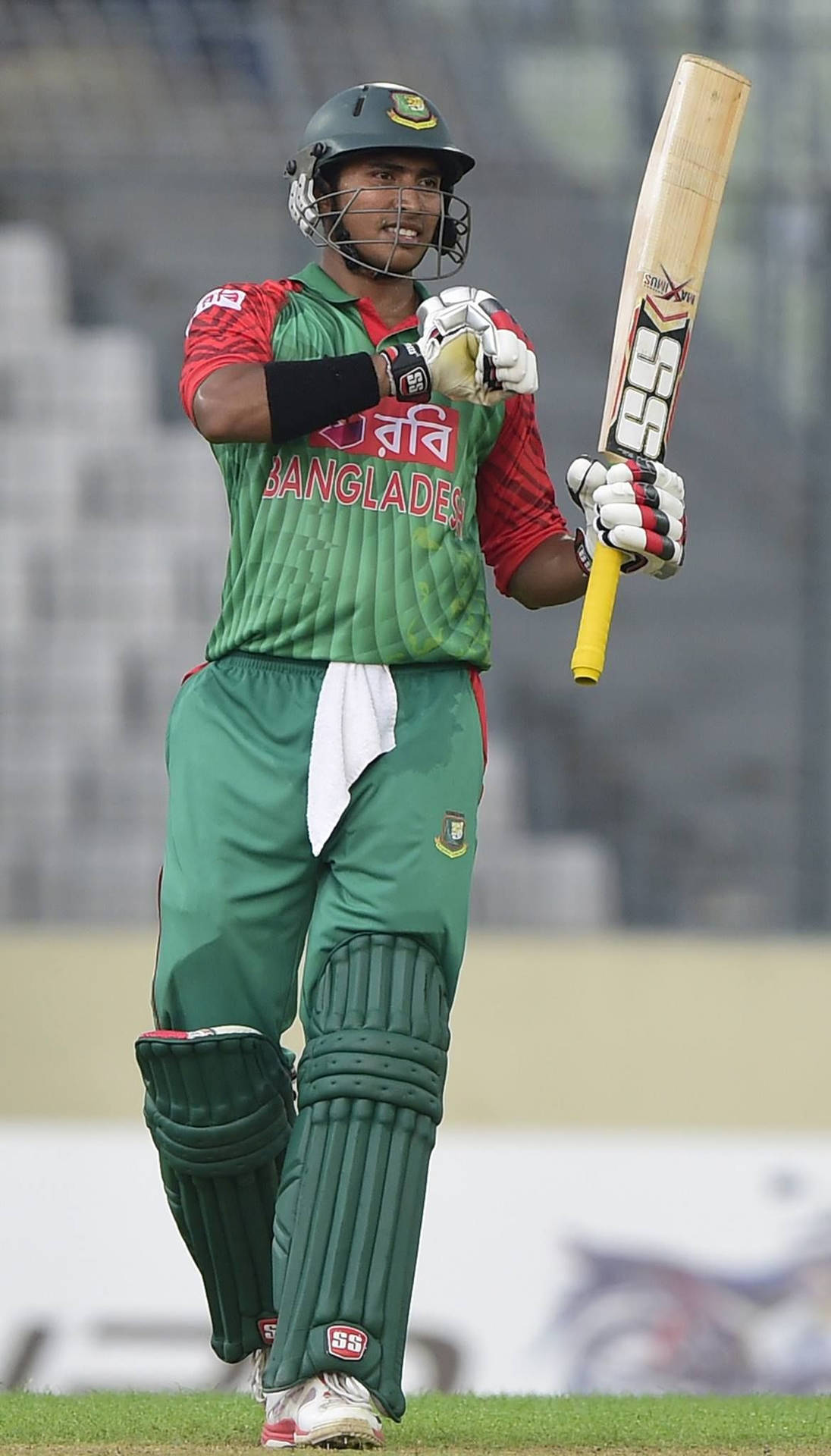 Soumya Sarkar Of Bangladesh Cricket In Action Background