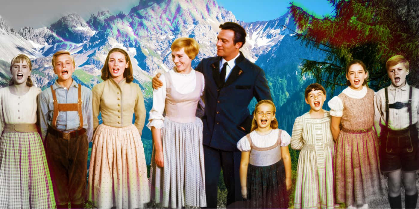 Sound Of Music Family Singing Alps Background