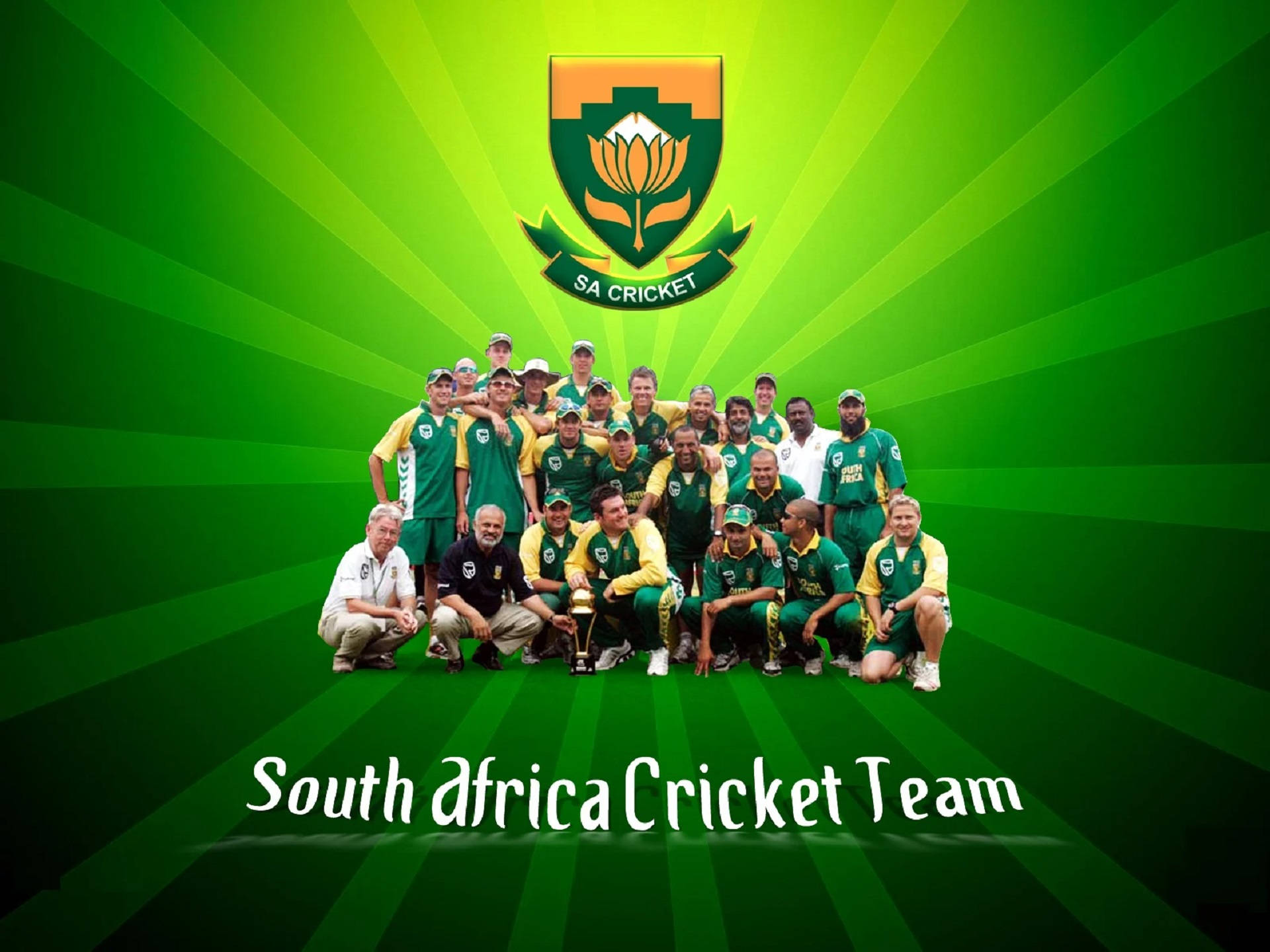South Africa Cricket Baseball Group Background