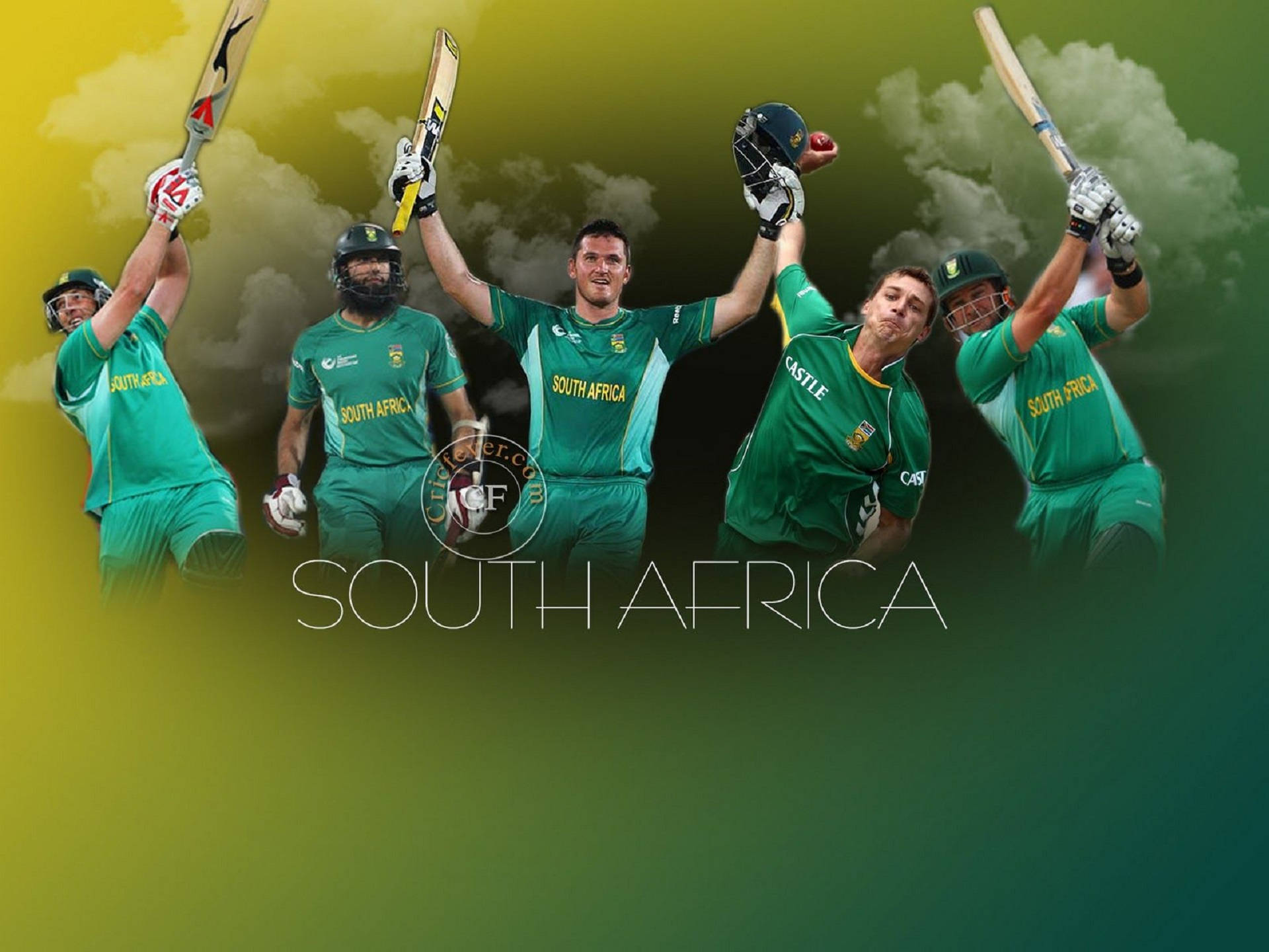 South Africa Cricket Game Poses Background
