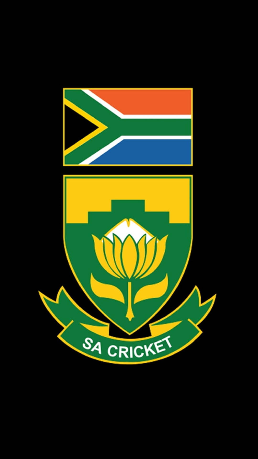 South Africa Cricket Logo In Black