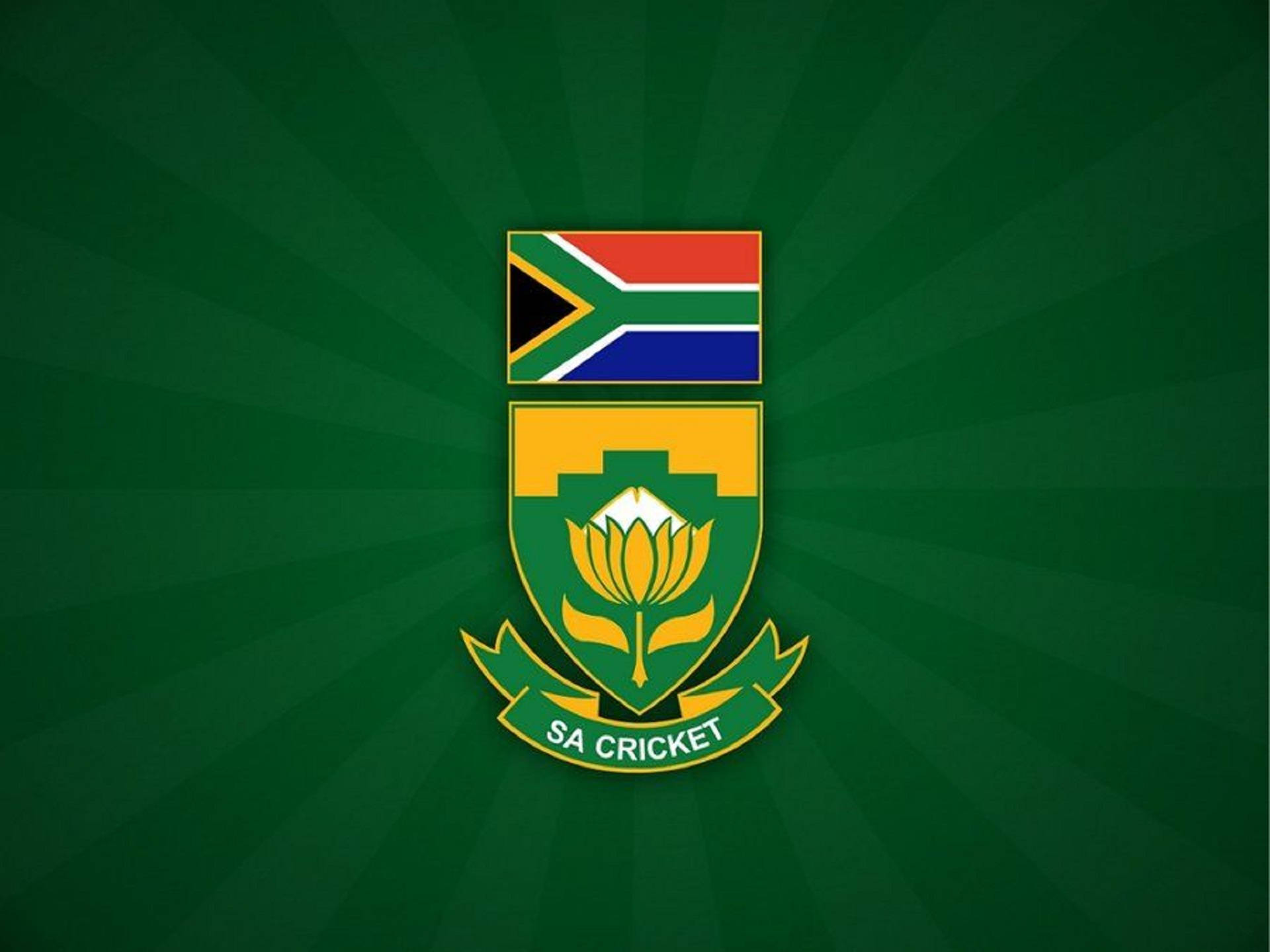 South Africa Cricket Logo In Green Background
