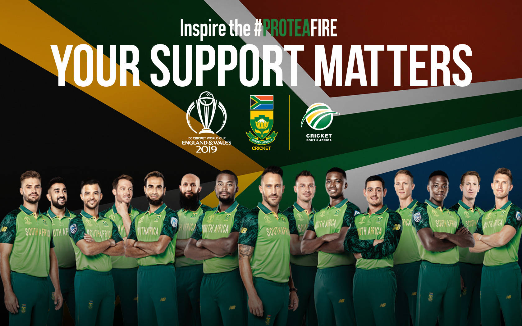 South Africa Cricket Poster Background