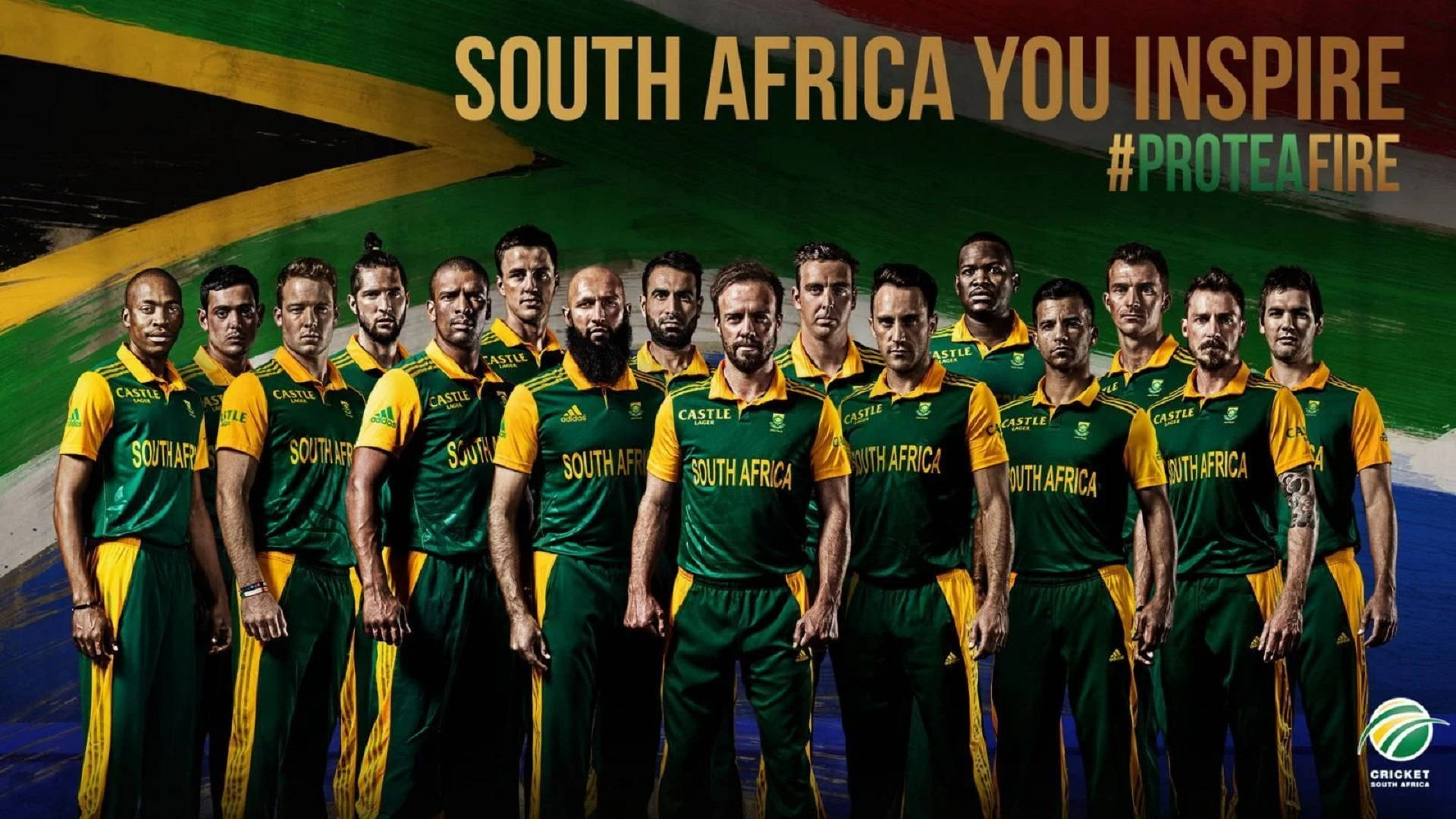 South Africa Cricket Team Poster Background