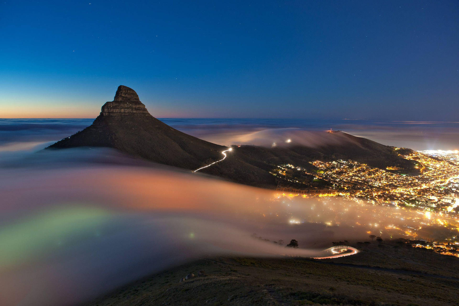 South Africa In A Foggy Scene