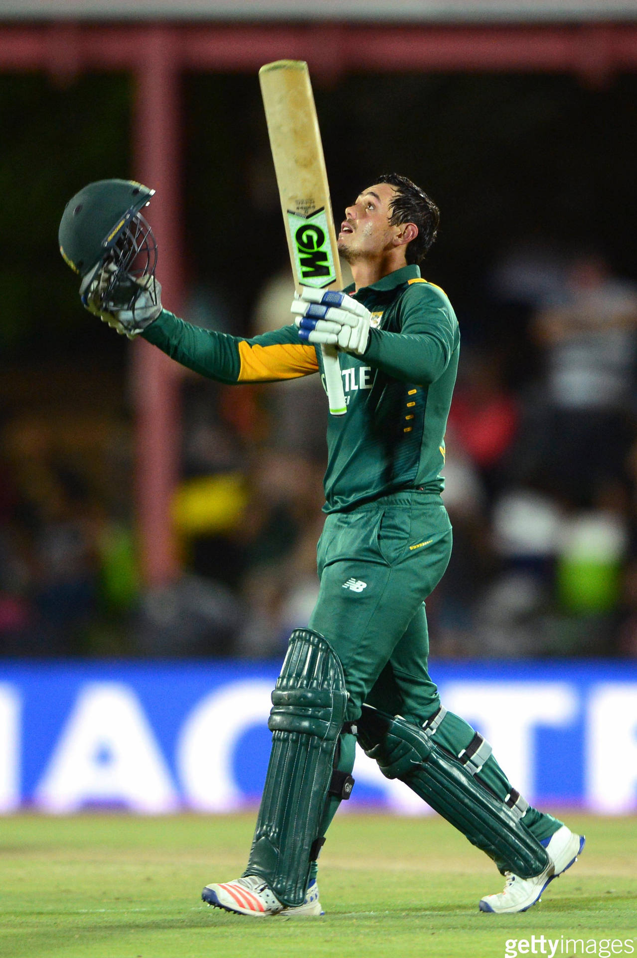 South African Cricketer Quinton De Kock Looking Up Intensely