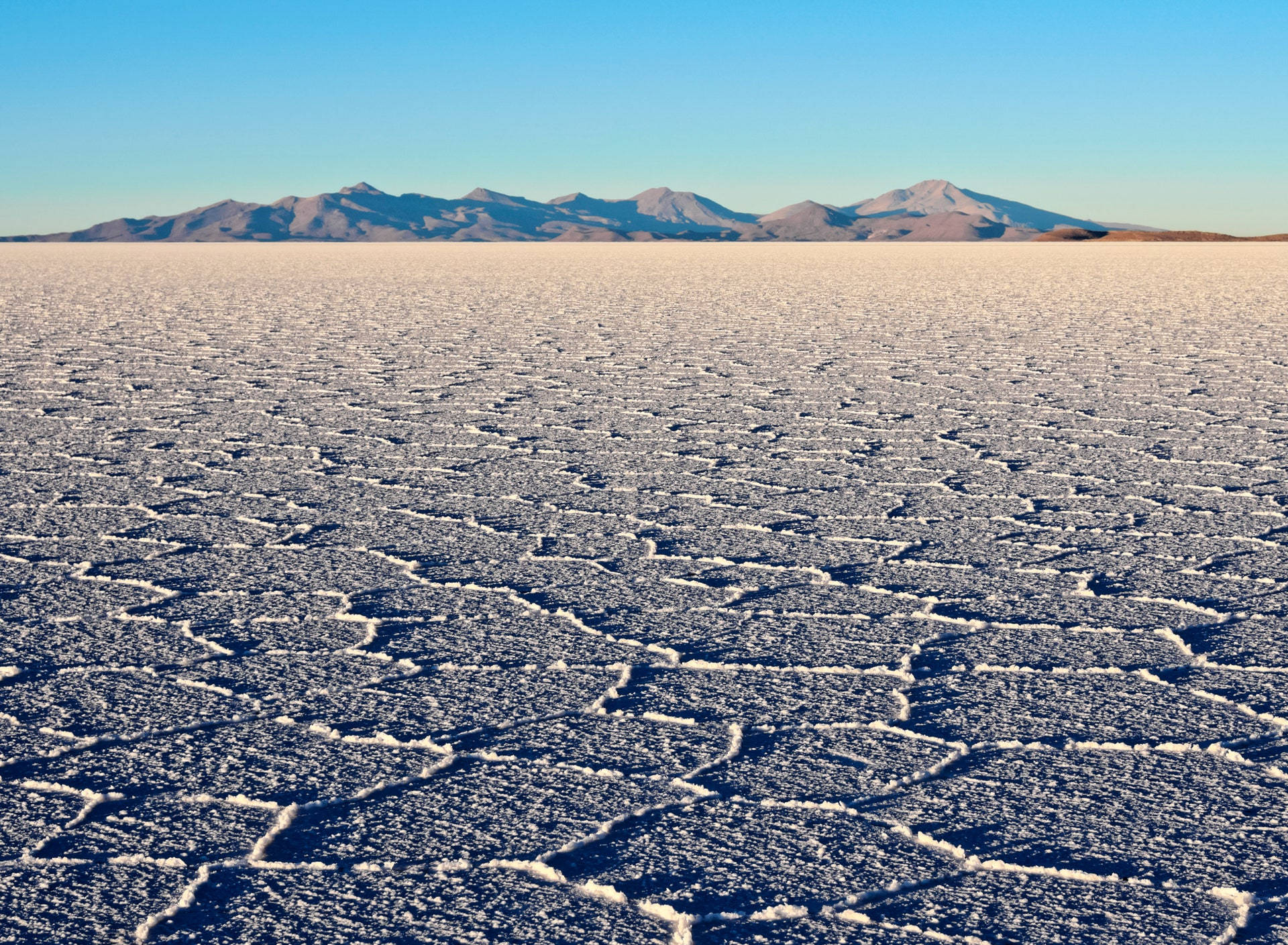 South America Bolivia Salt Flat Background