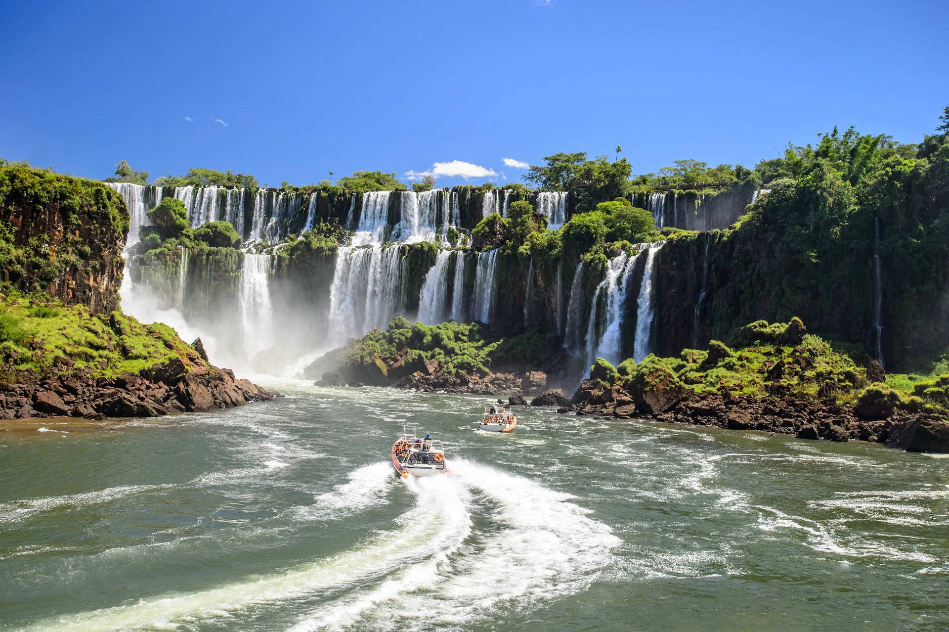 South America Iguazu Falls Background