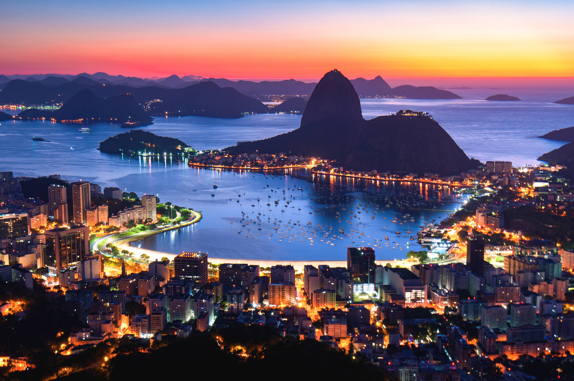 South America Rio Sunrise Background