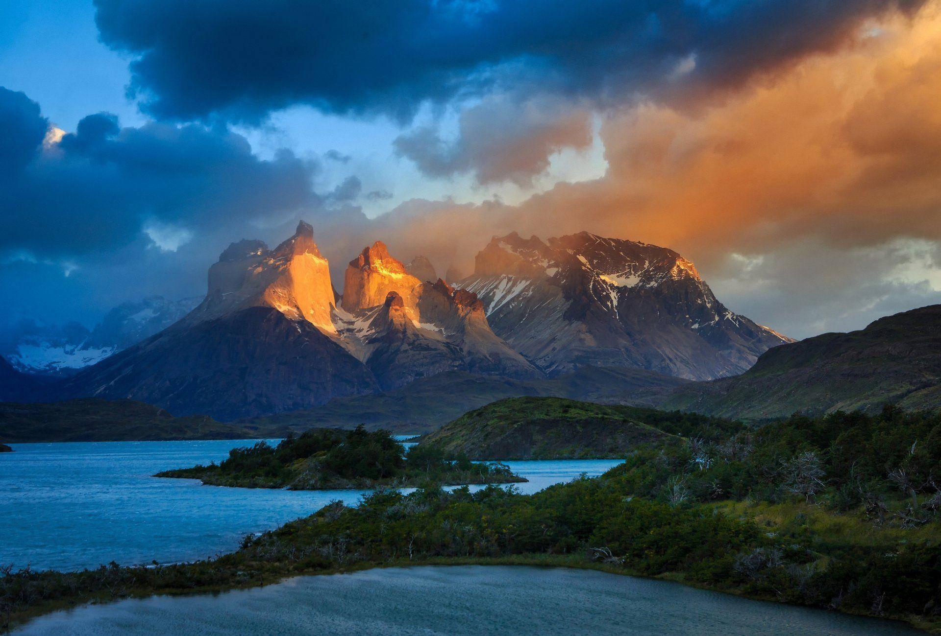 South America Torres Del Paine Chile Background