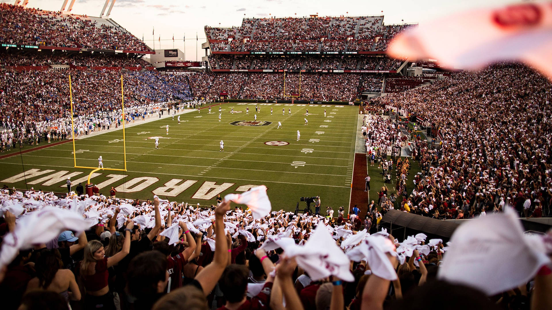 South Carolina Gamecocks Cheering Crowd Arena Background