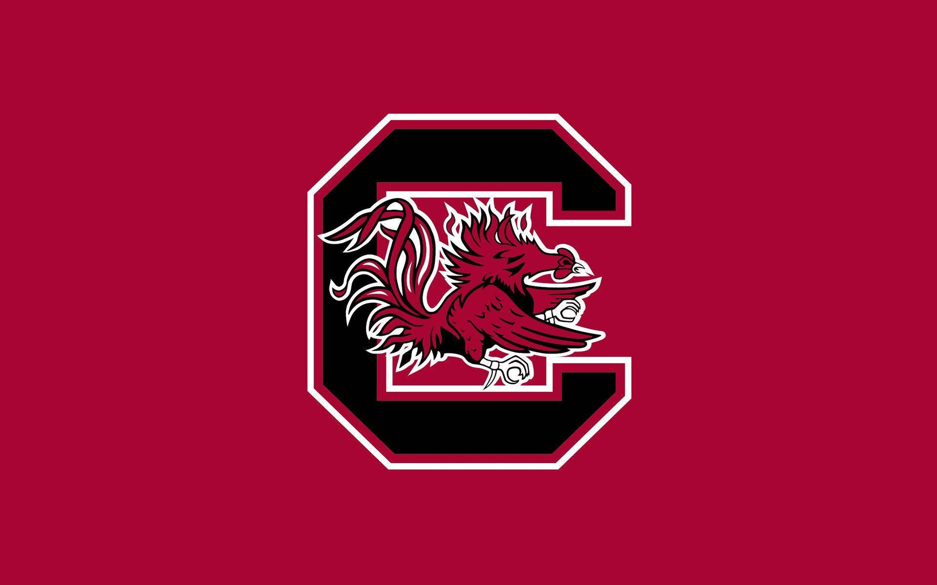 South Carolina Gamecocks Logo On Red