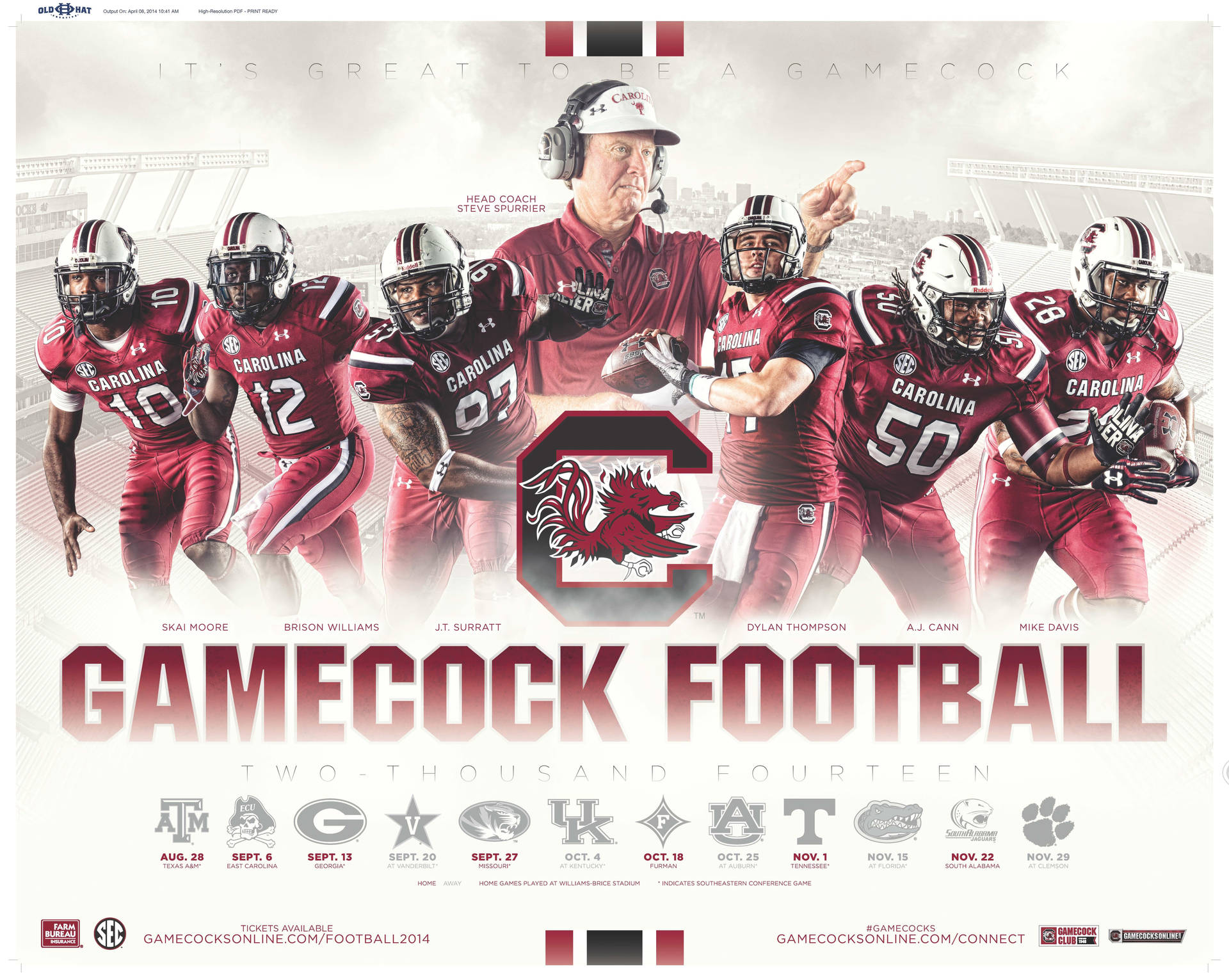 South Carolina Gamecocks Official Poster Design