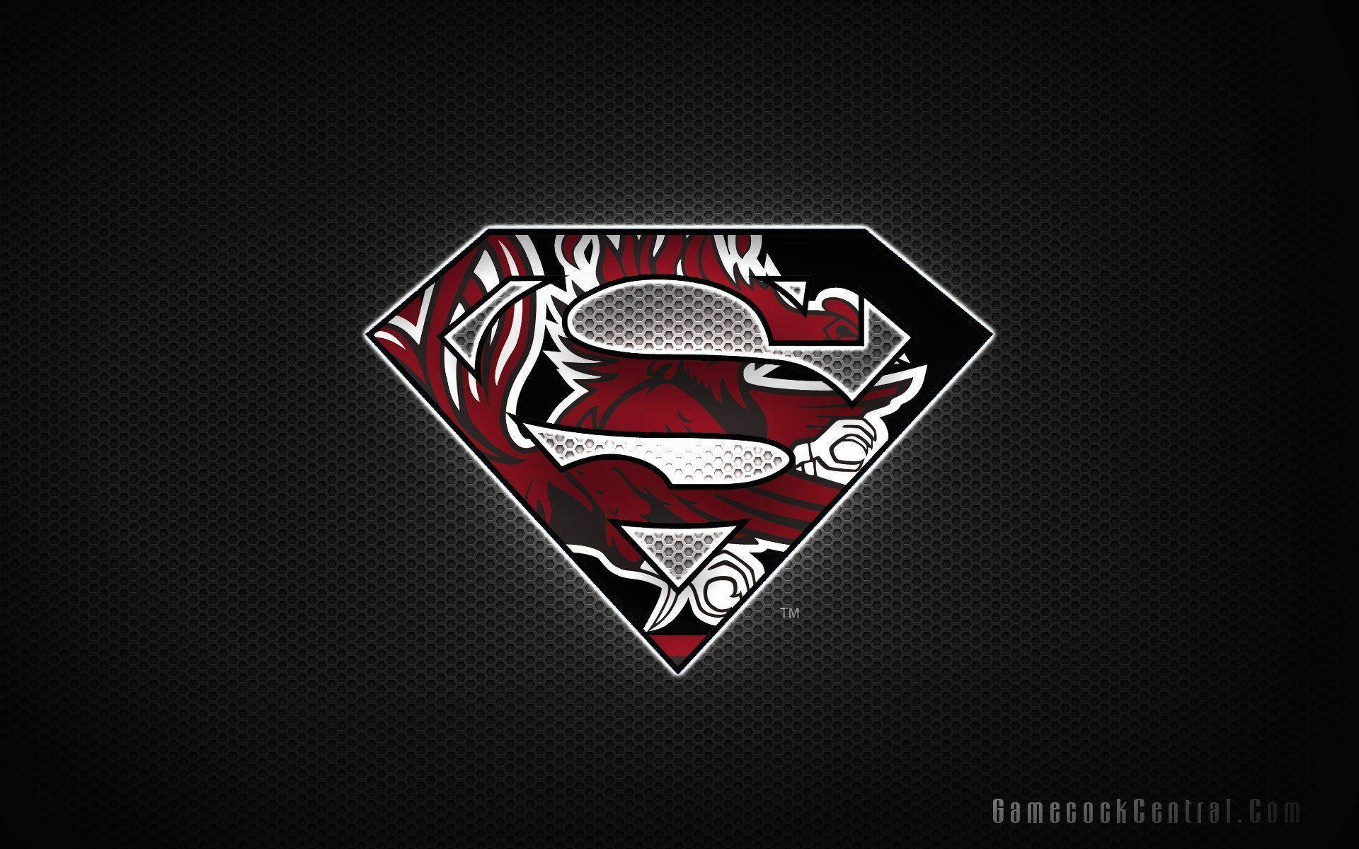 South Carolina Gamecocks Superman Design Background