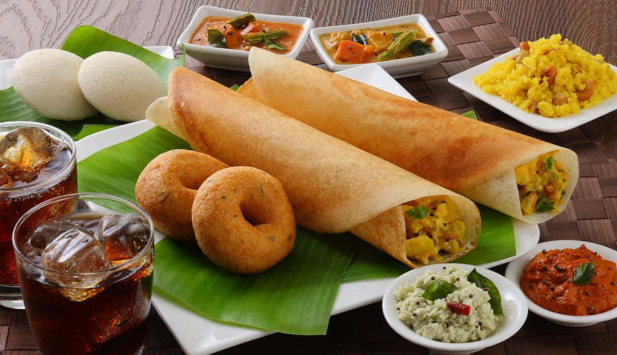 South Indian Dosa Feast Background