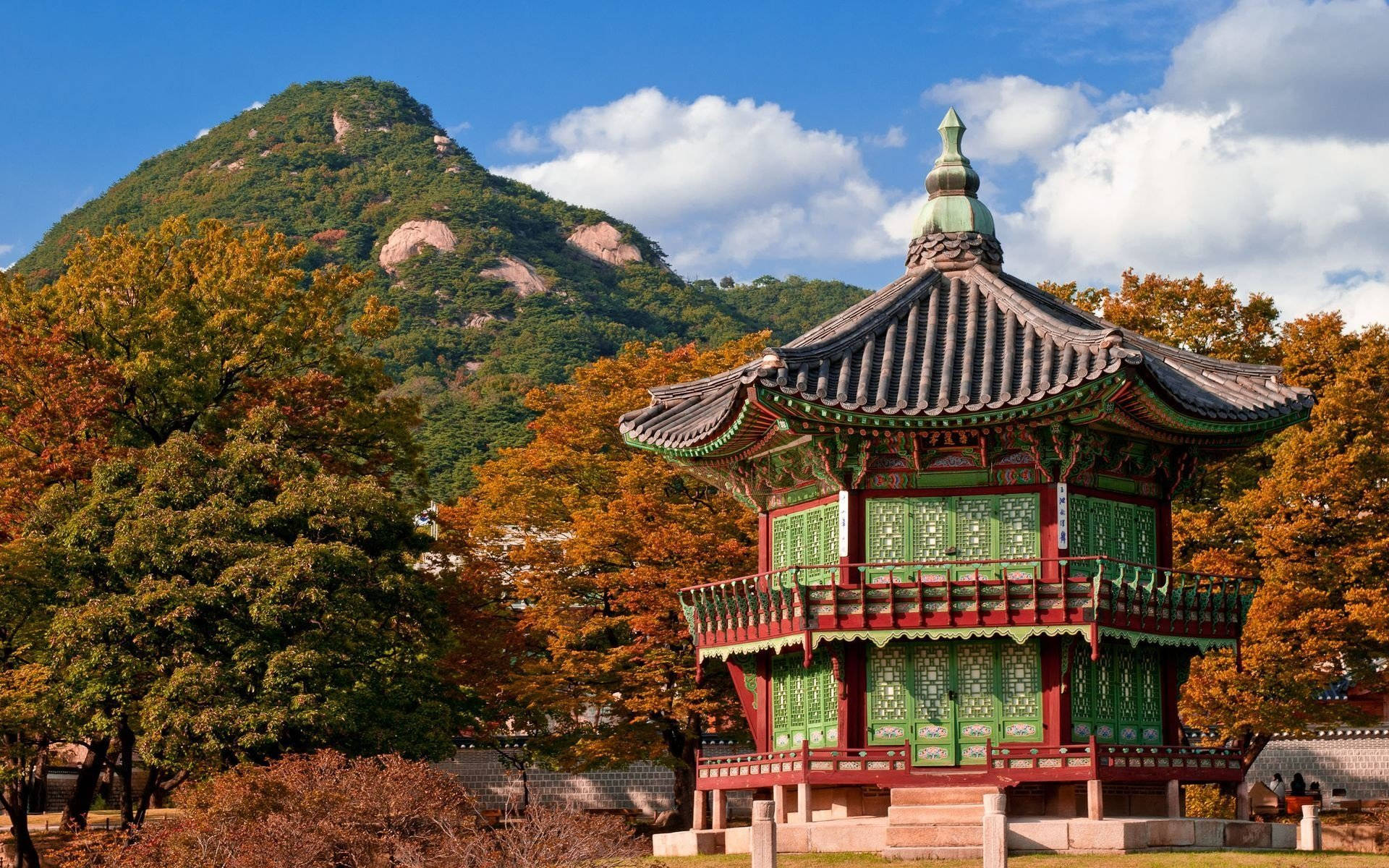 South Korea Cultural Landmark Background