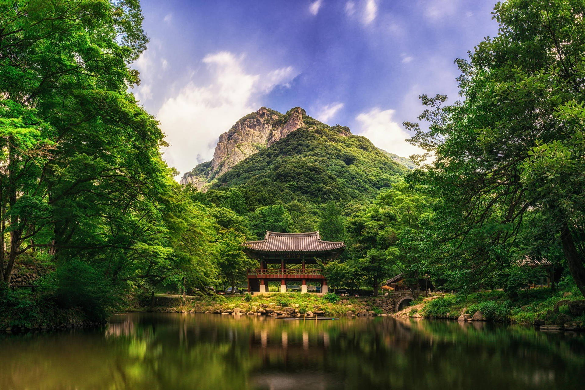 South Korea Hd Temple Background