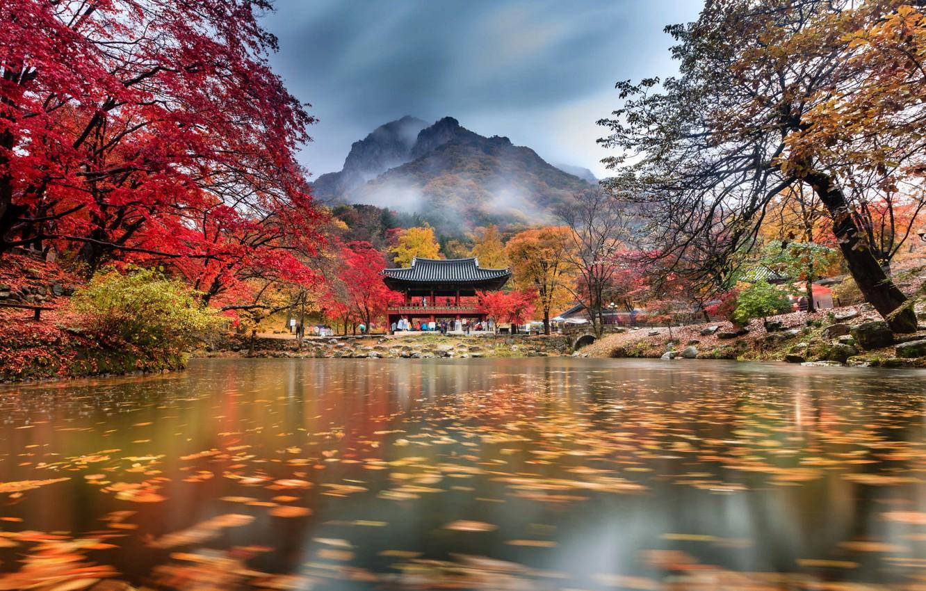 South Korea Lakeview And Mountainscapes Background