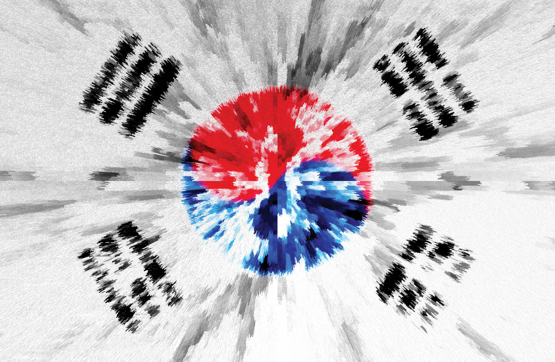 South Korean Flag Art Background