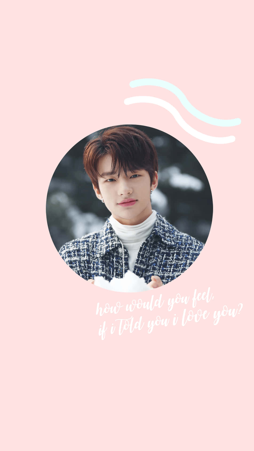 South Korean Rapper Hyunjin Pastel Pink Aesthetic