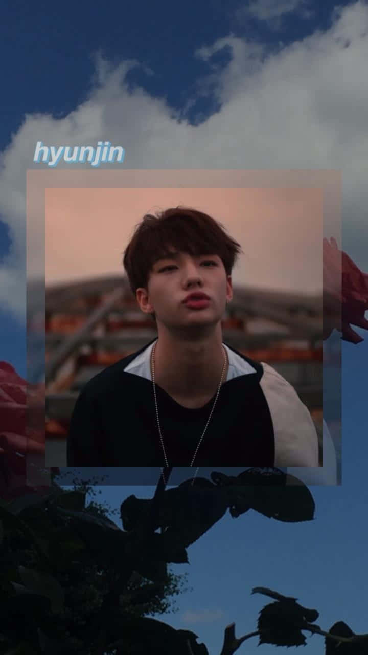 South Korean Rapper Hyunjin Pouting Lips Background