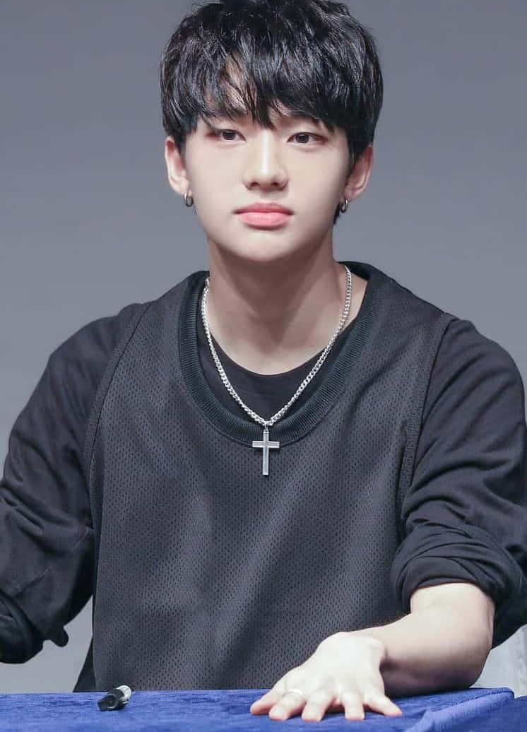 South Korean Rapper Hyunjin Stoic Look