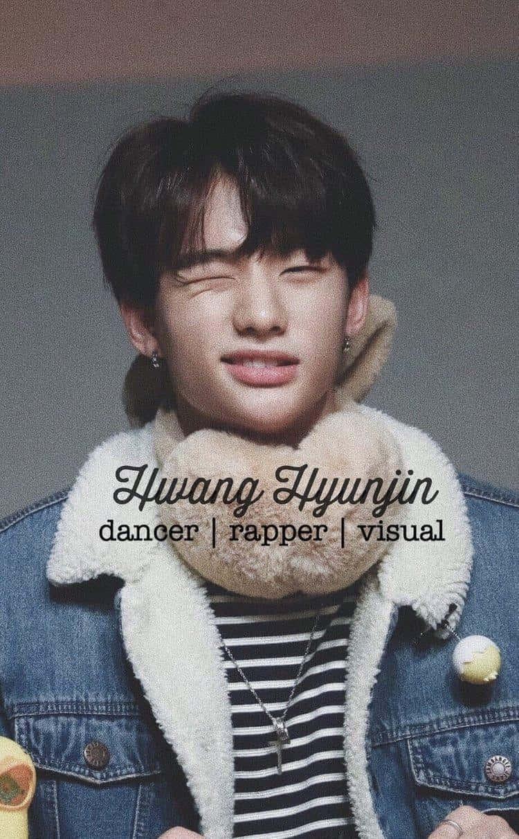 South Korean Rapper Hyunjin Winking Shot Background