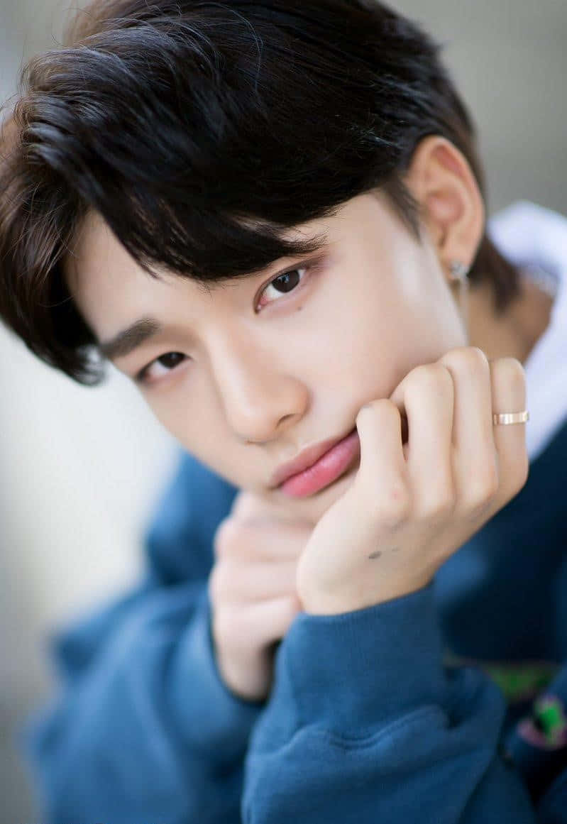 South Korean Singer Hyunjin Posing For Dispatch