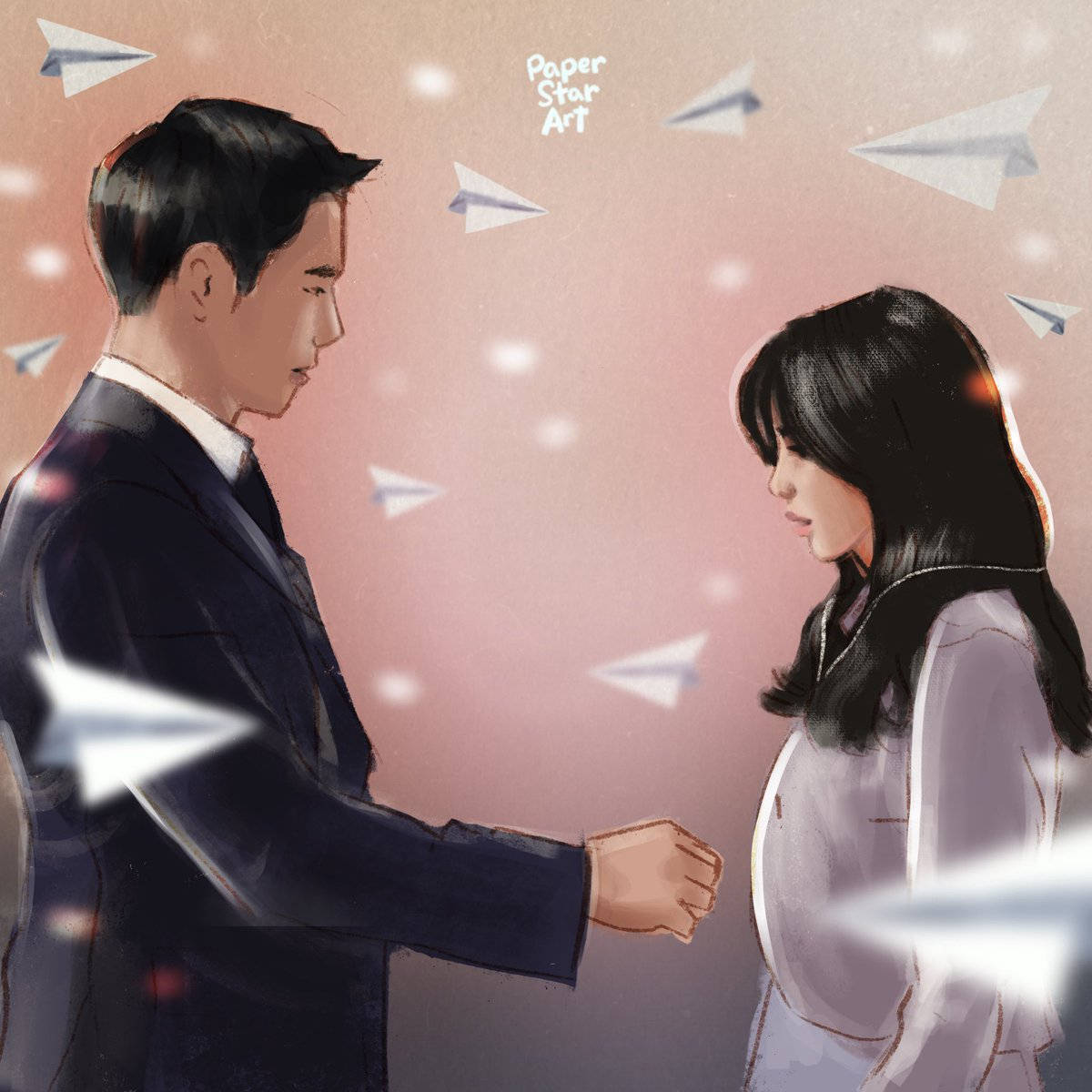 South Korean Snowdrop Drama Art Background