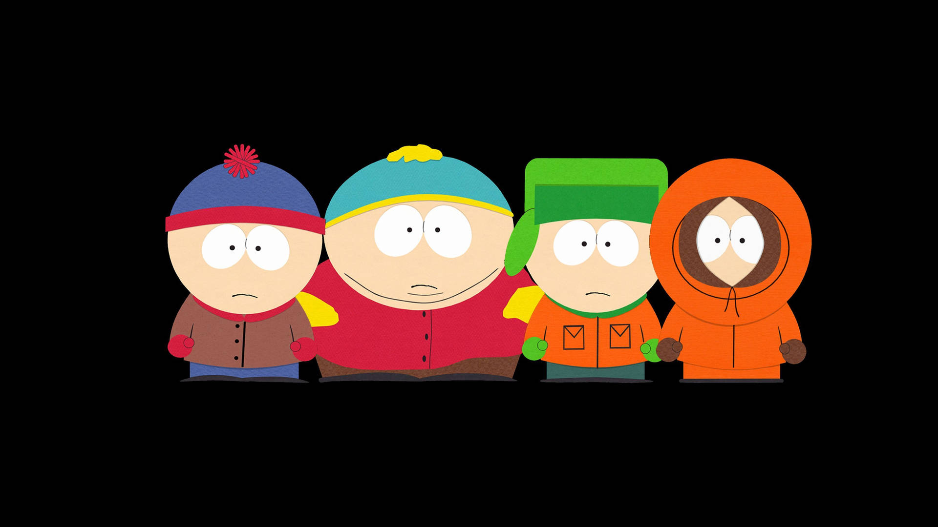 South Park Art With Dark Backdrop Background