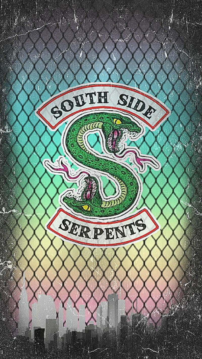 South Side Serpents Logo On A Fence Background