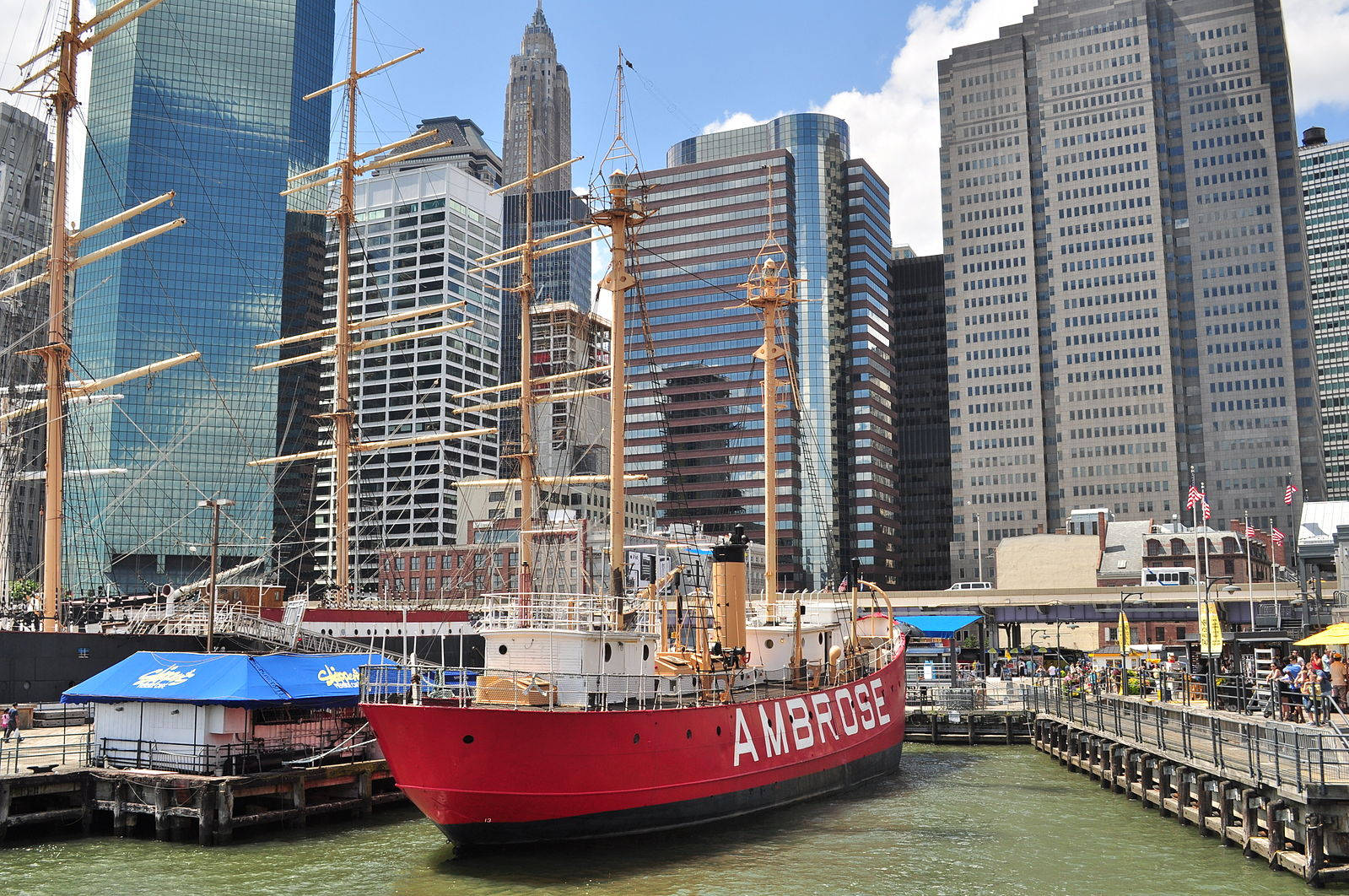 South Street Seaport Ambrose Ship Background