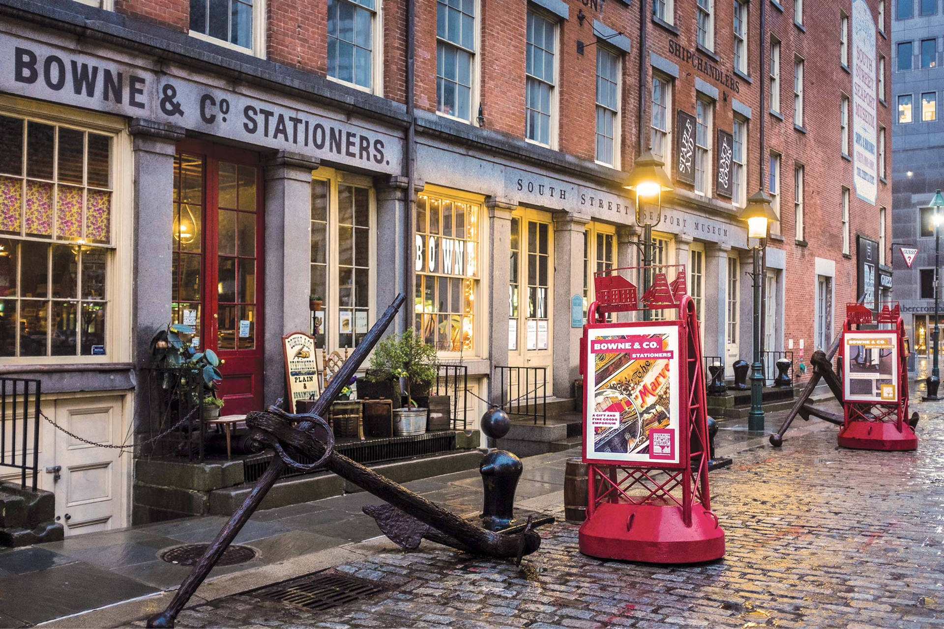 South Street Seaport Street Lights Background