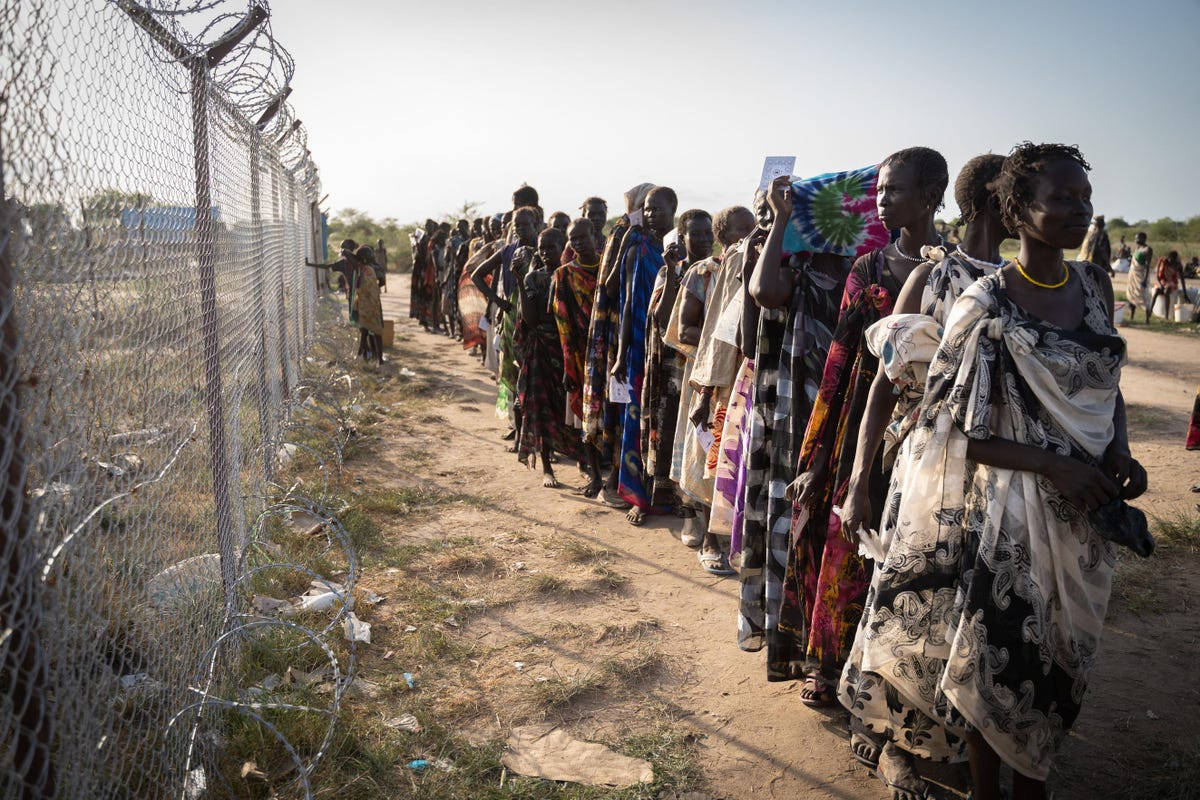 South Sudan Falling In Line Women Background