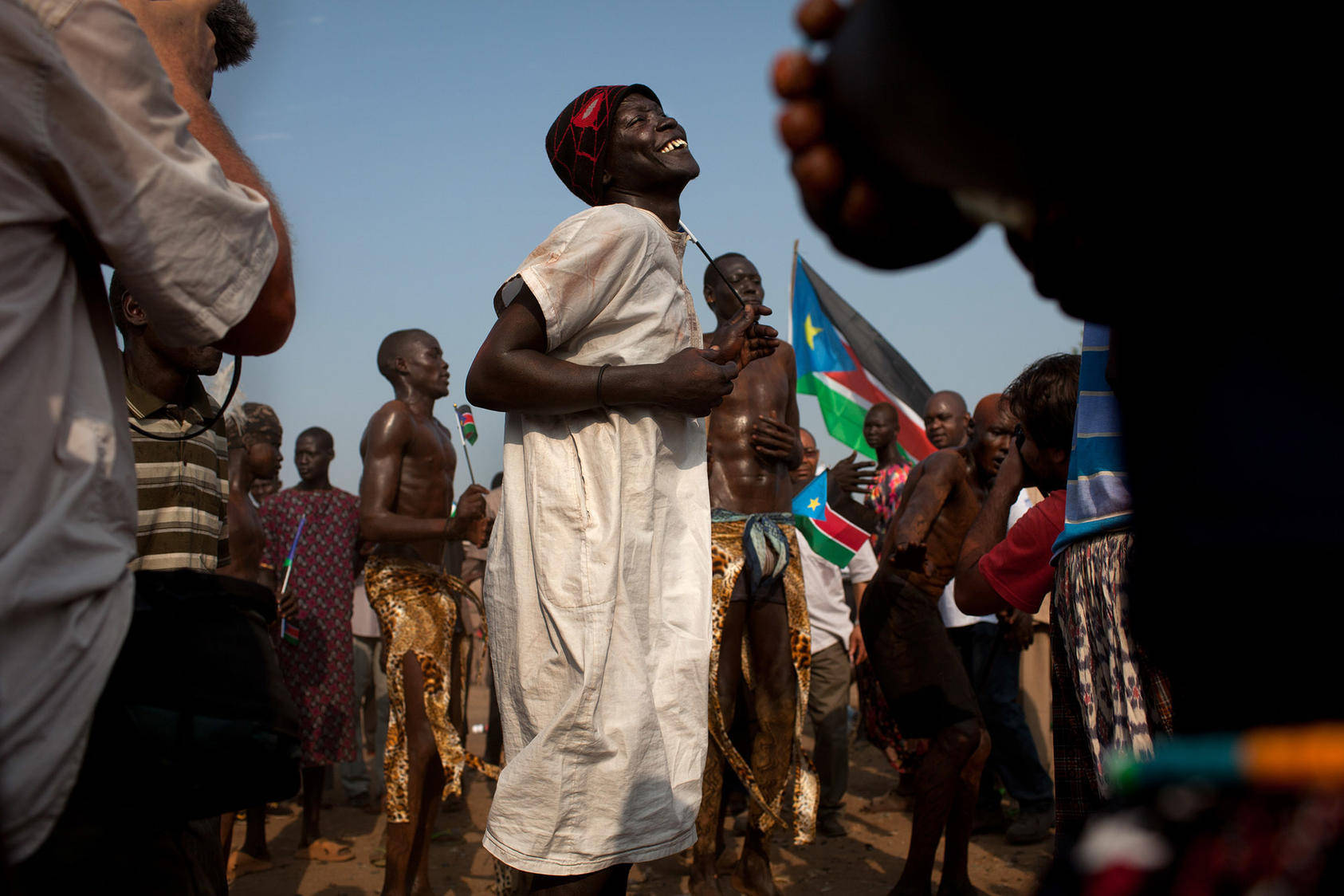 South Sudan Happy Flag Celebrations Background