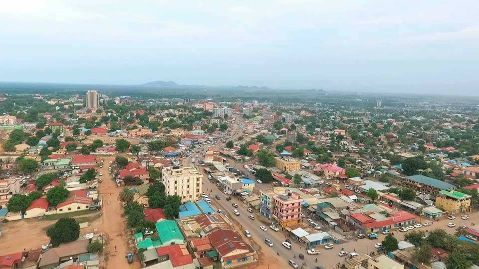 South Sudan Juba Aerial View Background