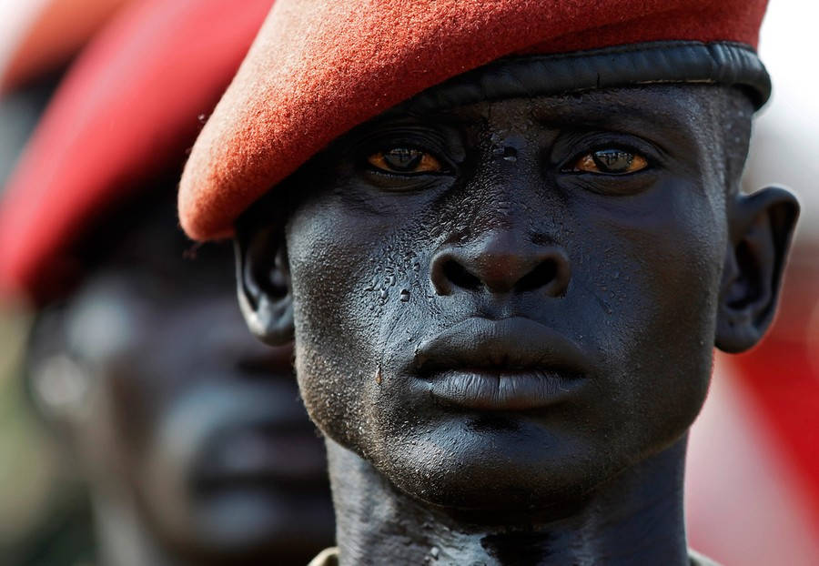 South Sudan Red Berets Stare