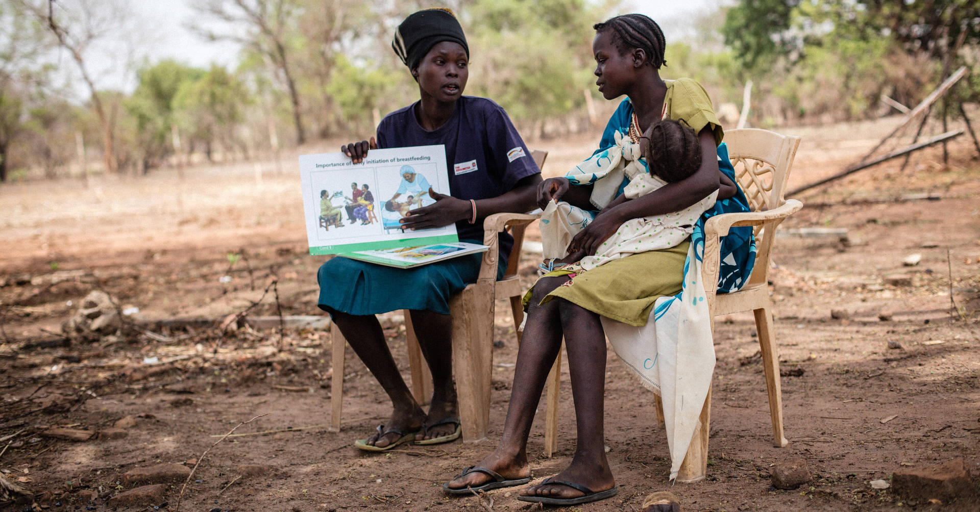 South Sudan Sitting Story Telling Background