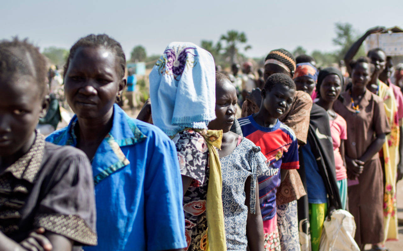 South Sudan Women Line Background