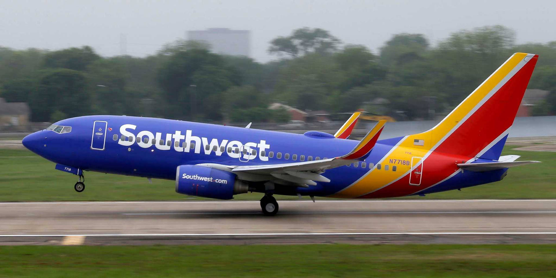 Southwest Aircraft On Vibrant Runway Background