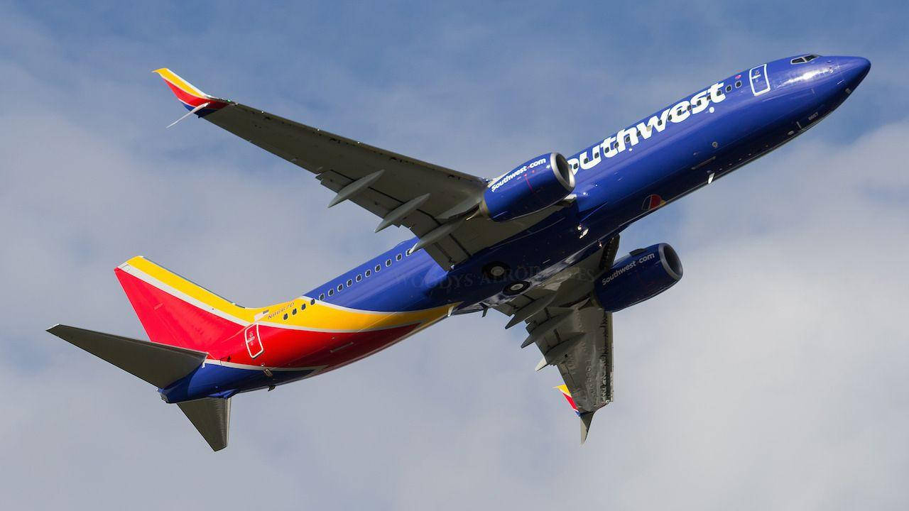 Southwest Airlines Aircraft On Sky Background