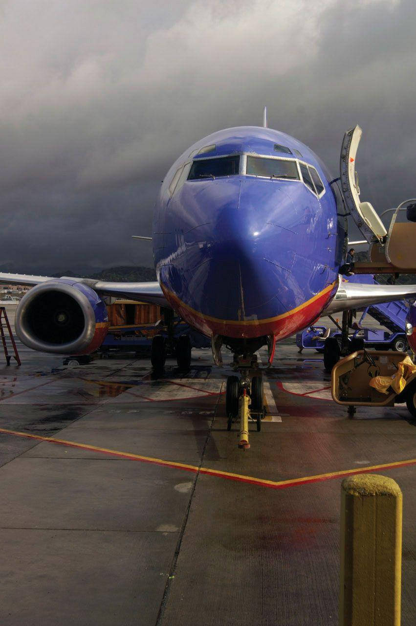 Southwest Airlines Airplane Front Background