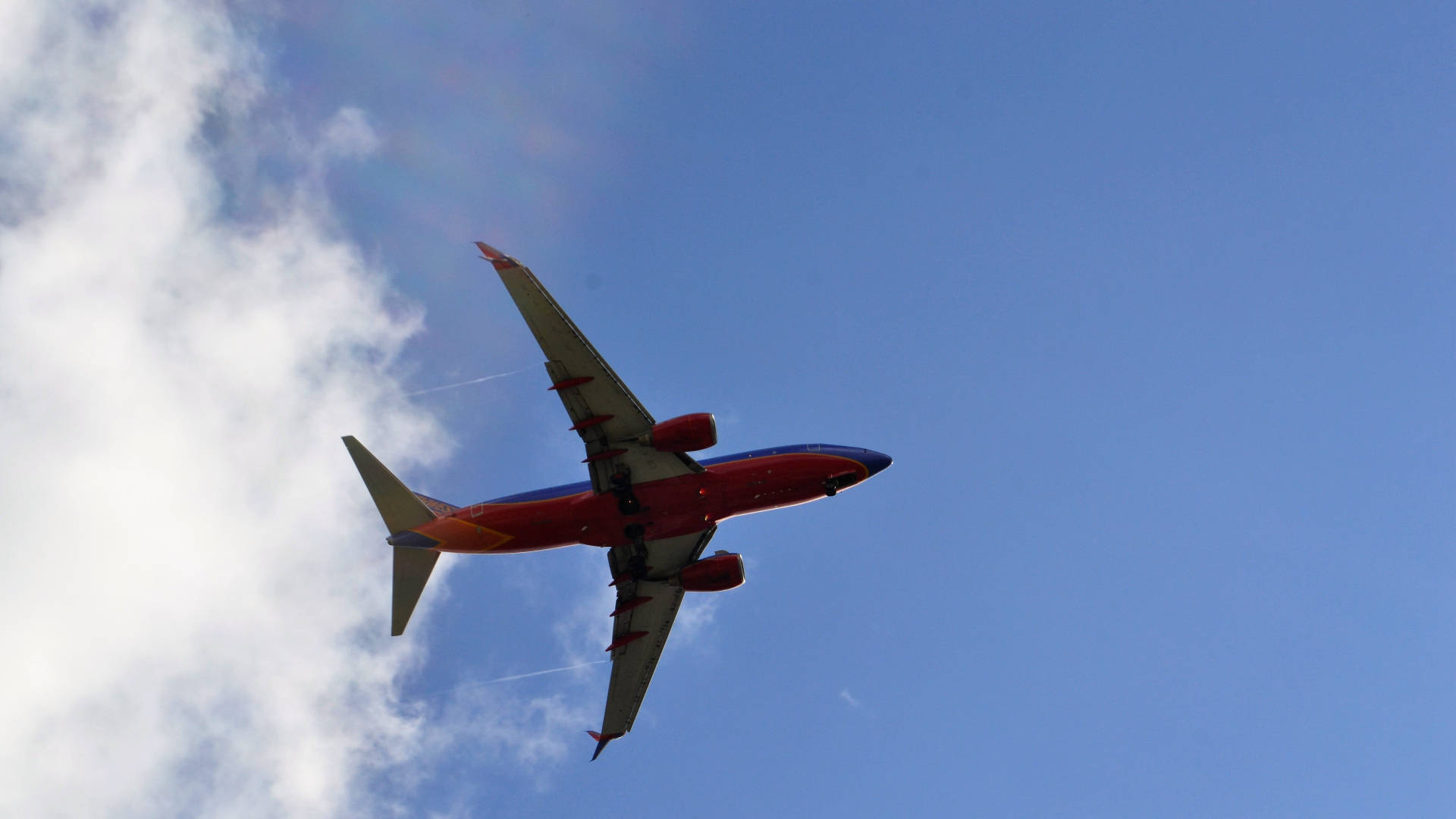 Southwest Airlines Airplane Low-angle Shot Background