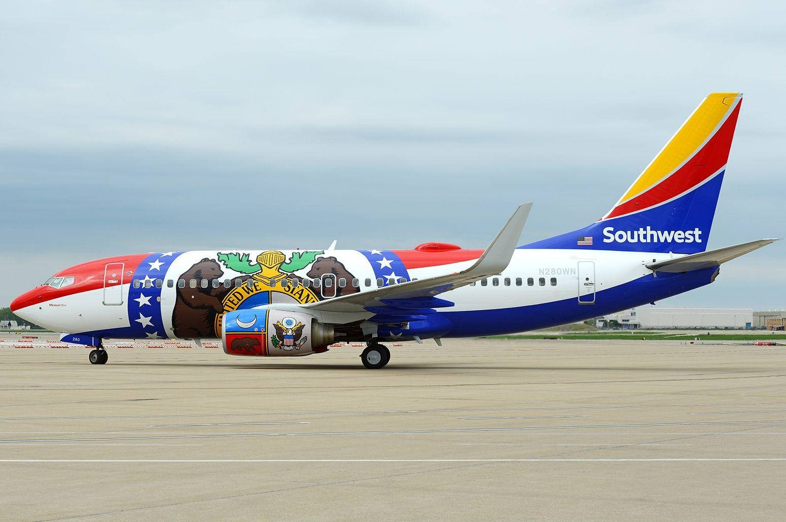 Southwest Airlines Airplane Mural Background