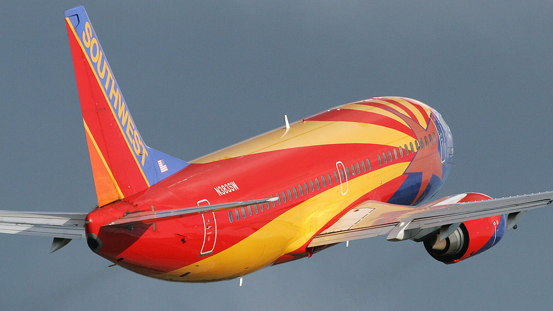 Southwest Airlines Colorful Airplane Background