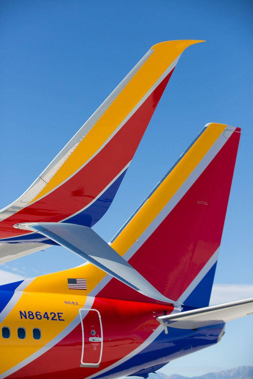 Southwest Airlines Colorful Plane Yaws Background